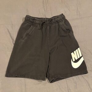Nike Kids Black Shorts with White Logo